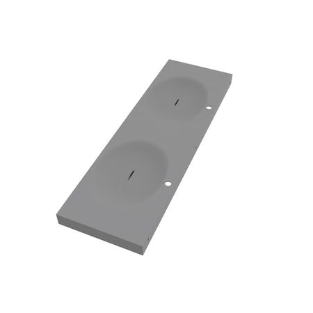 Castello Usa Darleen 60-inch Solid Surface Wall Mounted Sink - Gray CB-GM-20146-60-G